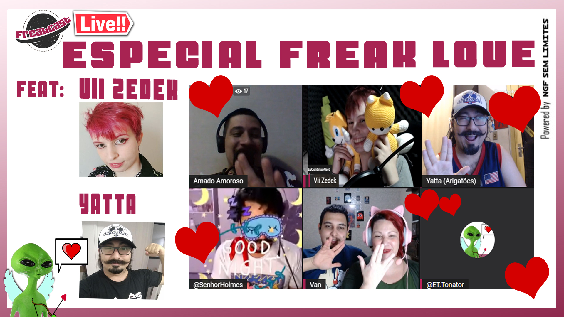 FreakCast 005 ( Live ) - ESPECIAL FREAK LOVE ( com Vii Zedek e Yatta )