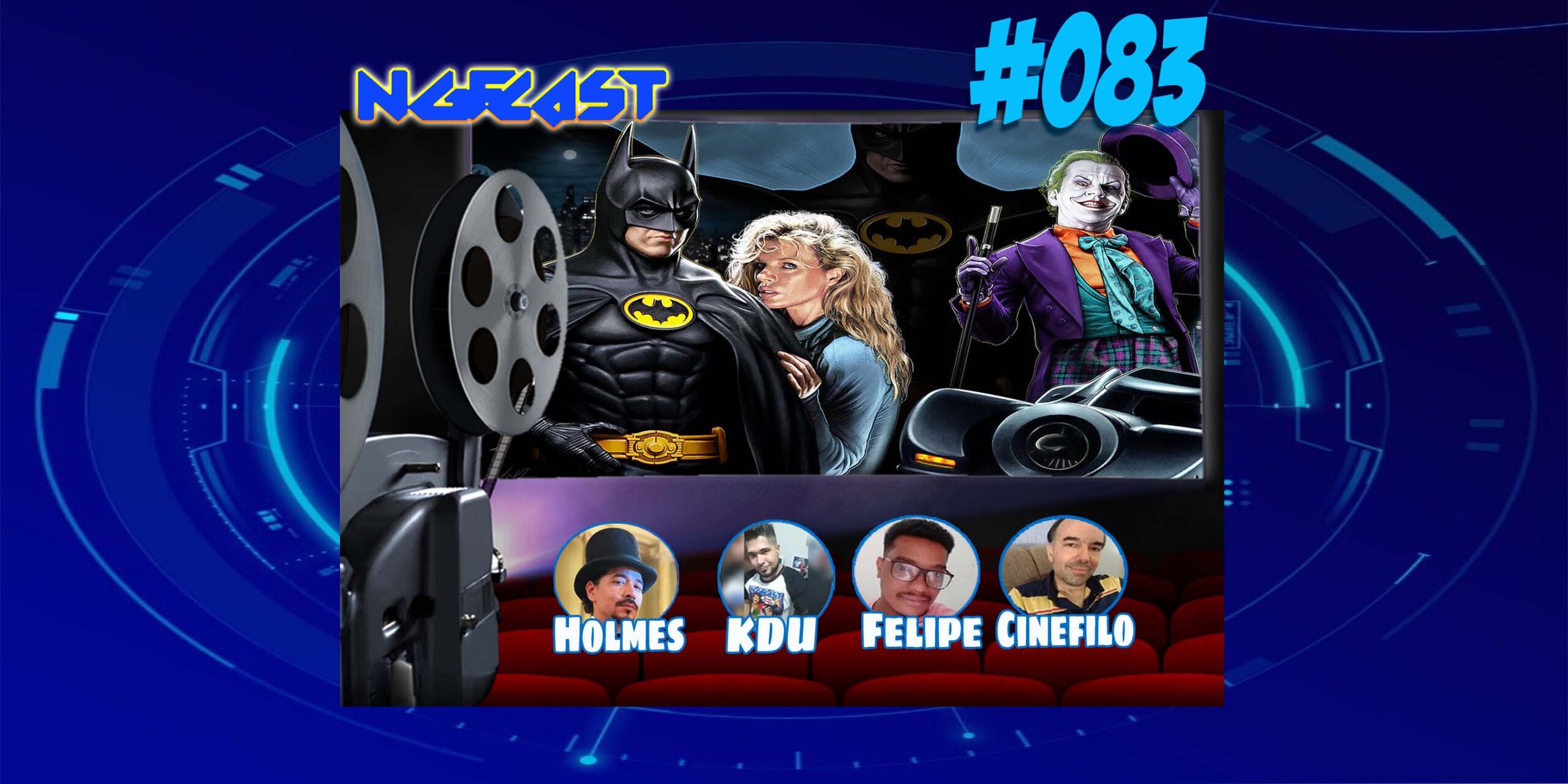 NGFCAST #083 ( Live ) - CineNGF - BATMAN ( 89 ) 'O Filme da Década de 80'